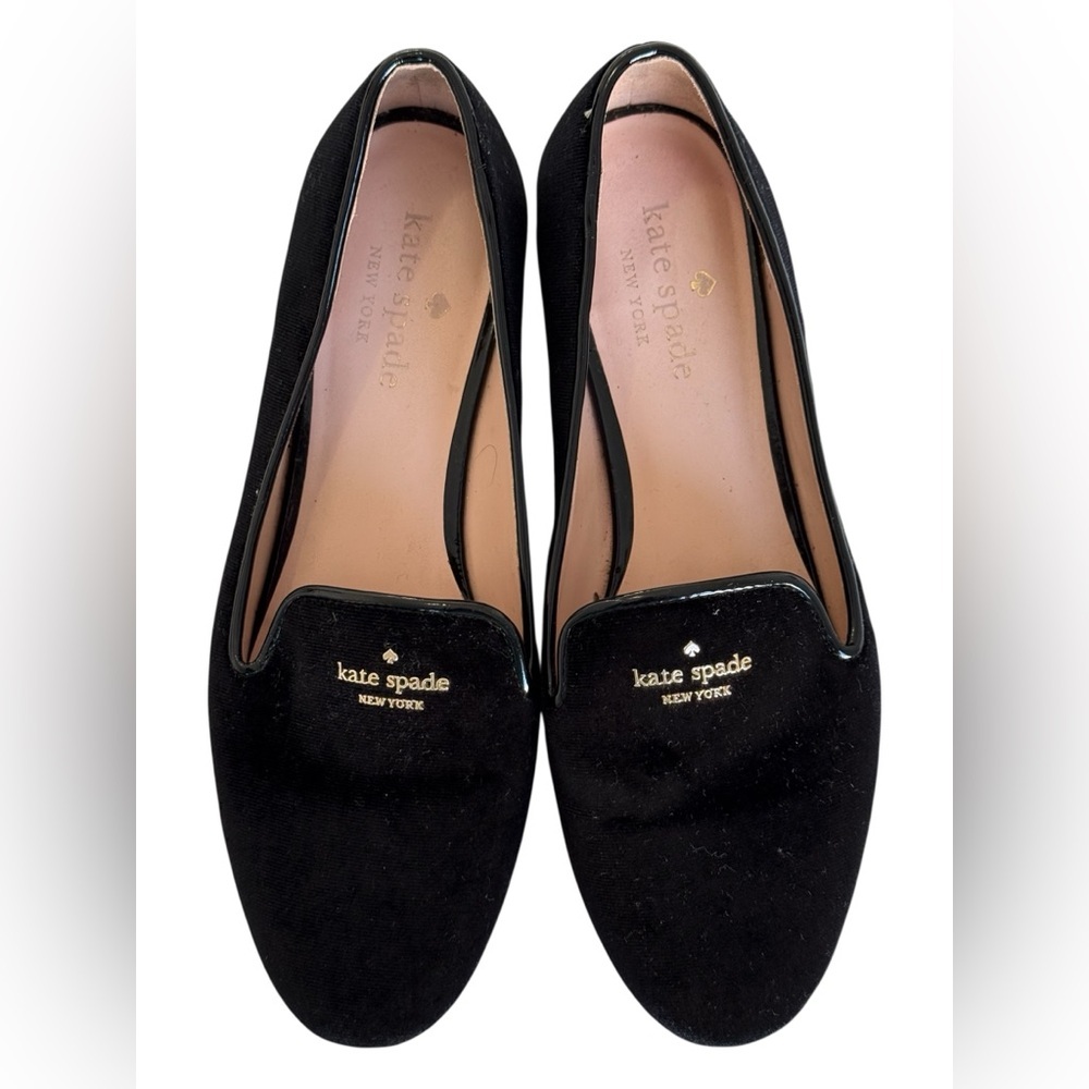 Kate Spade New York Claudia Black Velvet Loafers Women’s 7.5B Low Heel Flats - Picture 2 of 8